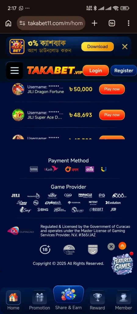 TakaBET Vip